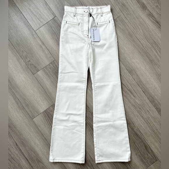 JW Anderson Slim Flare Trouser in Off White NWT - Picture 8 of 13